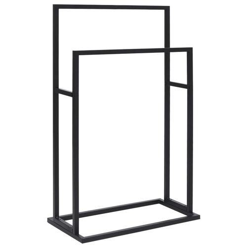 Fritstående håndklædeholder 48x24x78,5 cm jern sort