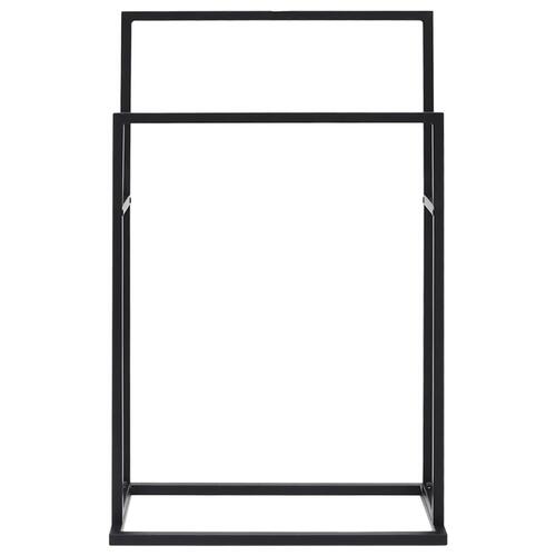 Fritstående håndklædeholder 48x24x78,5 cm jern sort