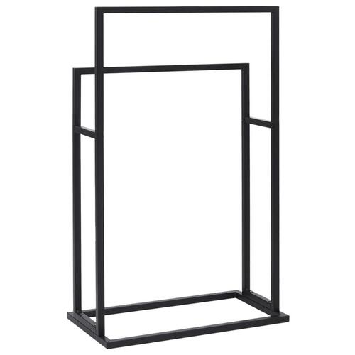 Fritstående håndklædeholder 48x24x78,5 cm jern sort