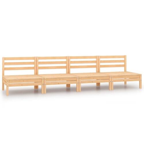 Midtermoduler til havesofa 4 stk. massivt fyrretræ