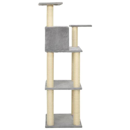 Kradsetræ med sisalstolper 118,5 cm lysegrå