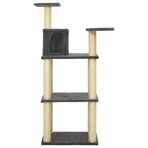 Kradsetræ med sisalkradsestolper 118,5 cm mørkegrå