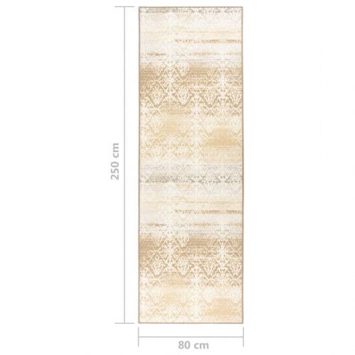 Tæppeløber 80x250 cm guld