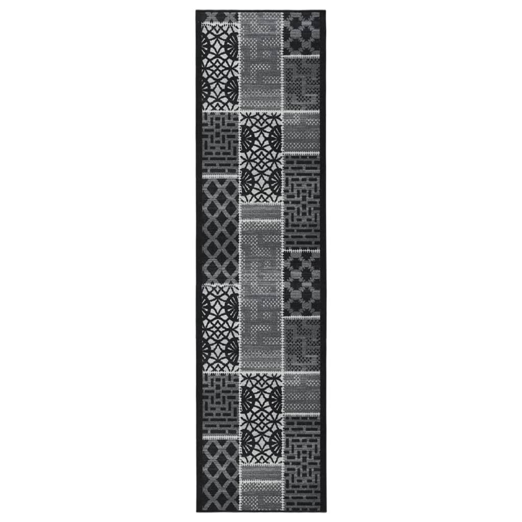 Tæppeløber 80x400 cm sort