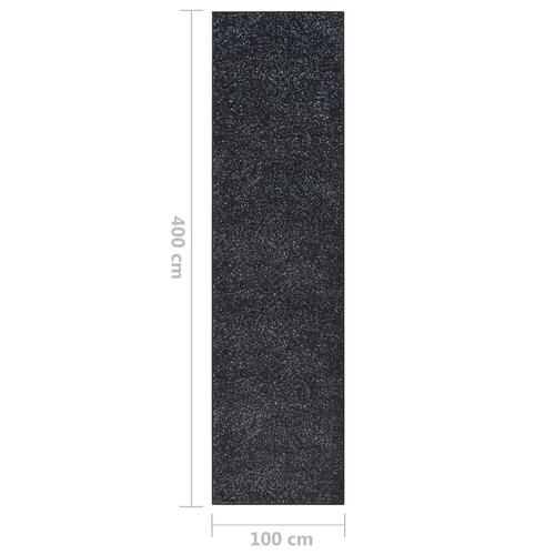 Tæppeløber 100x400 cm BCF antracitgrå