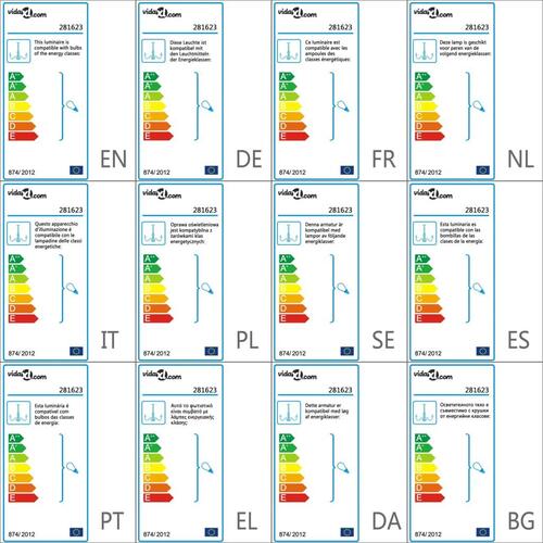 Lysekrone 12 x E14-pærer gylden