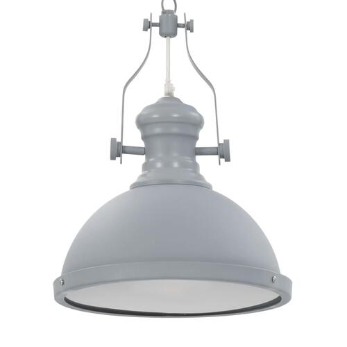 Loftslampe rund E27 grå