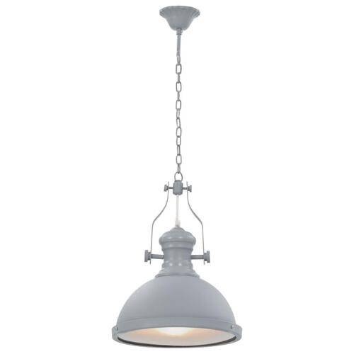 Loftslampe rund E27 grå