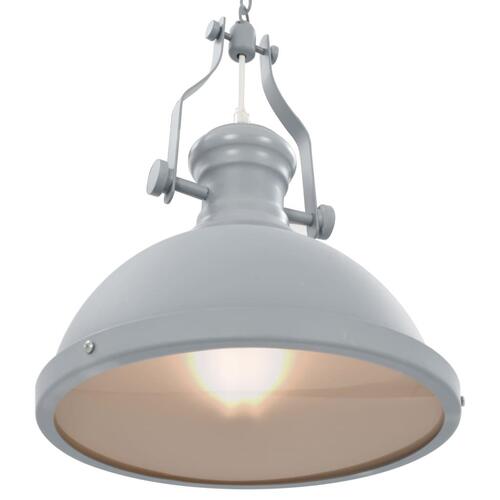 Loftslampe rund E27 grå