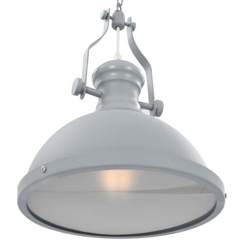Loftslampe rund E27 grå