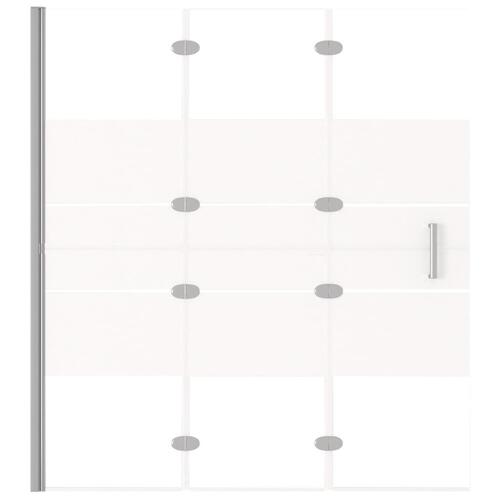 Foldbar bruseafskærmning 120x140 cm sikkerhedsglas hvid