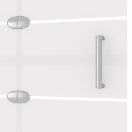 Foldbar bruseafskærmning 120x140 cm sikkerhedsglas hvid