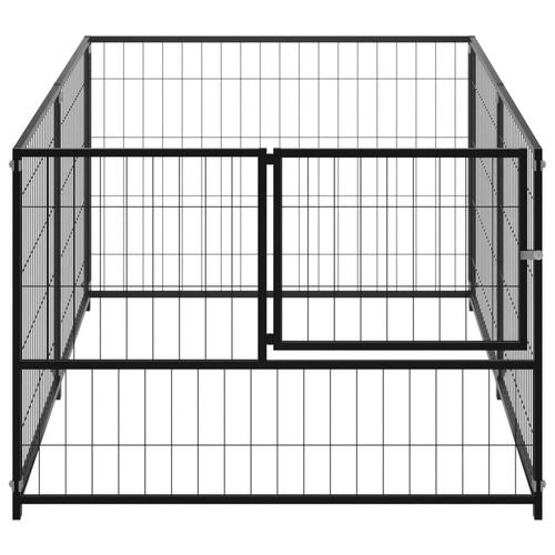 Hundeløbegård 200x100x70 cm stål sort