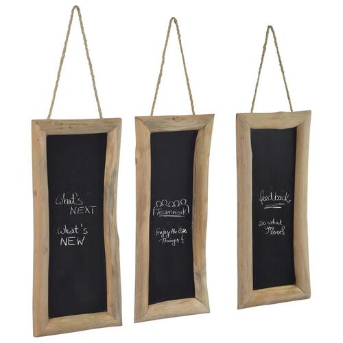 Tavle 3 dele 30 x 70 cm massivt teaktræ