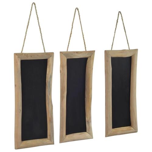 Tavle 3 dele 30 x 70 cm massivt teaktræ