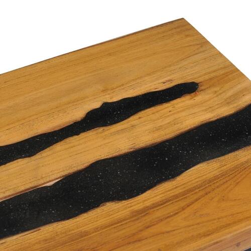 Sofabord 100 x 50 x 40 cm massivt teaktræ og lavasten