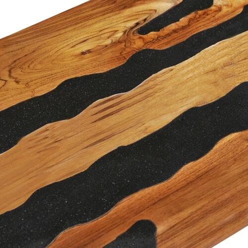 Sofabord 100 x 50 x 40 cm massivt teaktræ og lavasten