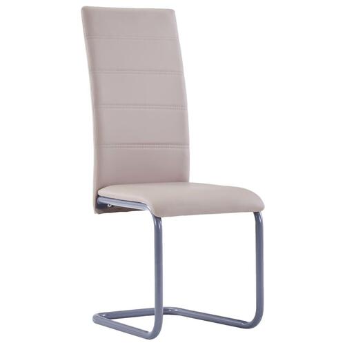 Spisebordsstole med cantilever 4 stk. kunstlæder cappuccino