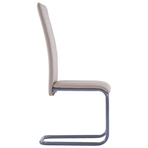 Spisebordsstole med cantilever 4 stk. kunstlæder cappuccino