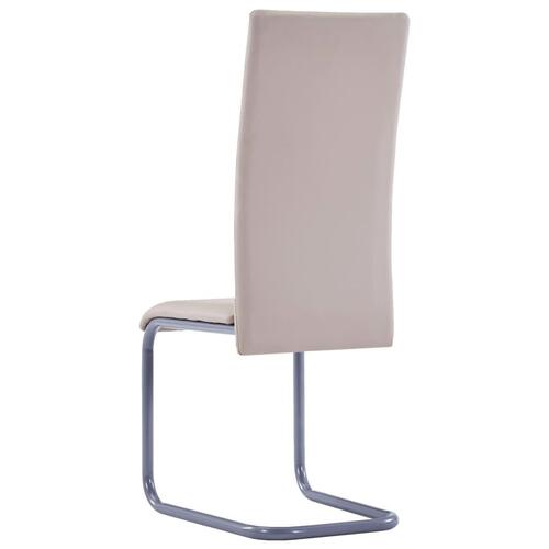Spisebordsstole med cantilever 4 stk. kunstlæder cappuccino