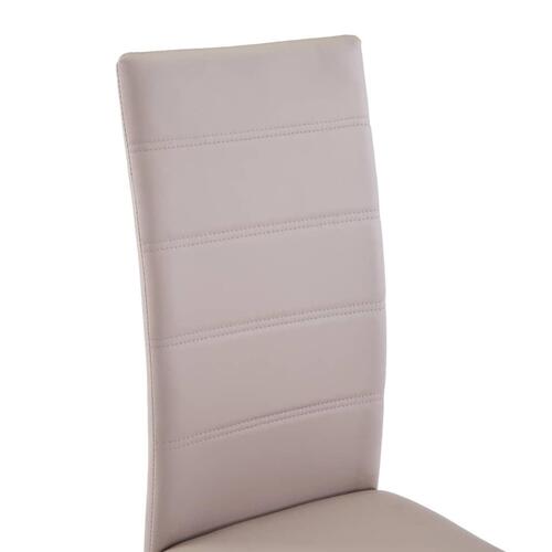 Spisebordsstole med cantilever 4 stk. kunstlæder cappuccino