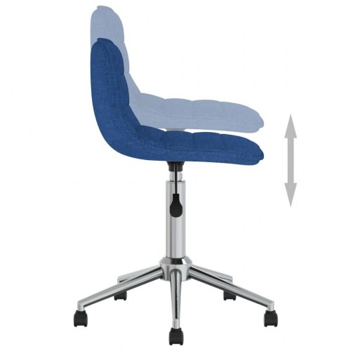Drejelig kontorstol stof blå