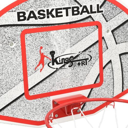Vægmonteret basketballkurv med plade 5 dele 66x44,5 cm