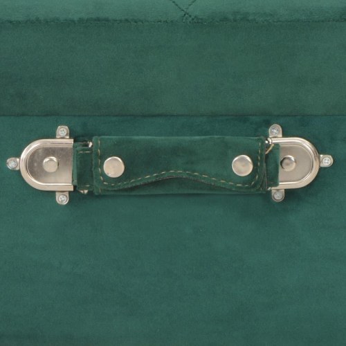 Opbevaringstaburet 40 cm fløjl grøn