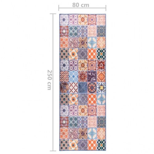 Tæppeløber 80x250 cm mosaikmønster