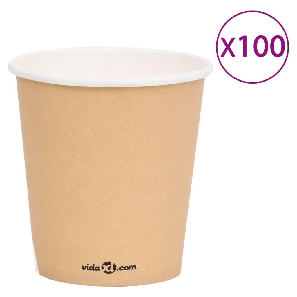 Papkrus 100 stk. 200 ml brun