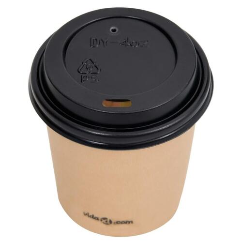 Papkrus med låg 100 stk. 120 ml brun
