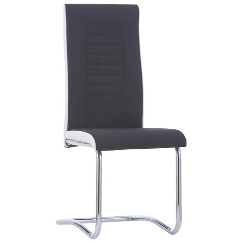 Spisebordsstole med cantilever 2 stk. stof sort