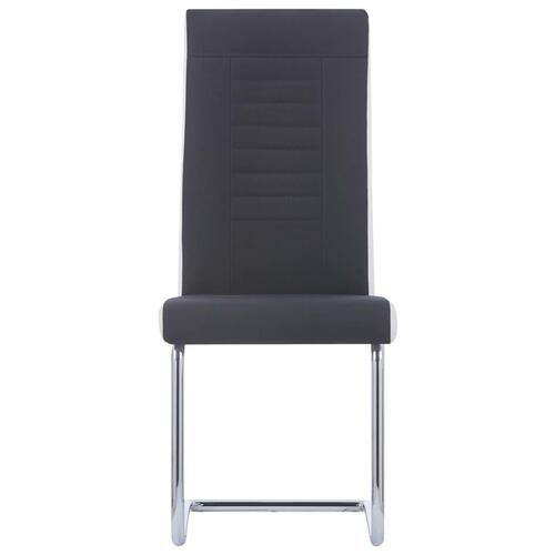 Spisebordsstole med cantilever 2 stk. stof sort