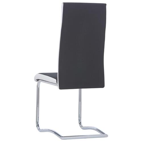 Spisebordsstole med cantilever 2 stk. stof sort