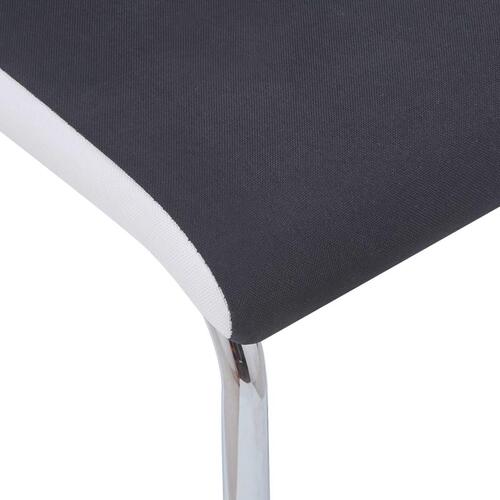 Spisebordsstole med cantilever 2 stk. stof sort