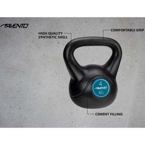 Avento kettlebell 4 kg syntetisk