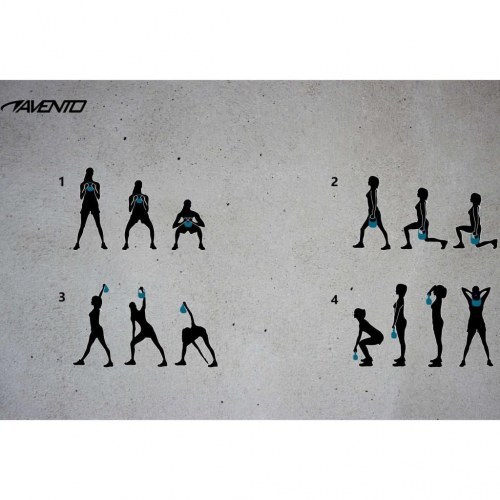 Avento kettlebell 4 kg syntetisk