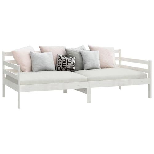 Daybed 90x200 cm massivt fyrretræ hvid