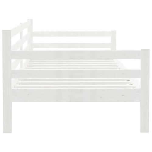 Daybed 90x200 cm massivt fyrretræ hvid