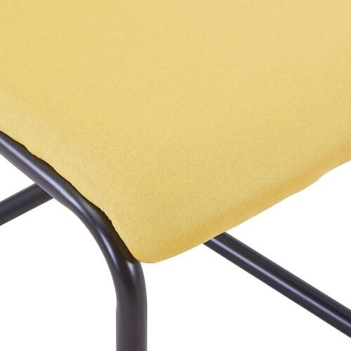 Spisebordsstole med cantilever 2 stk. stof gul