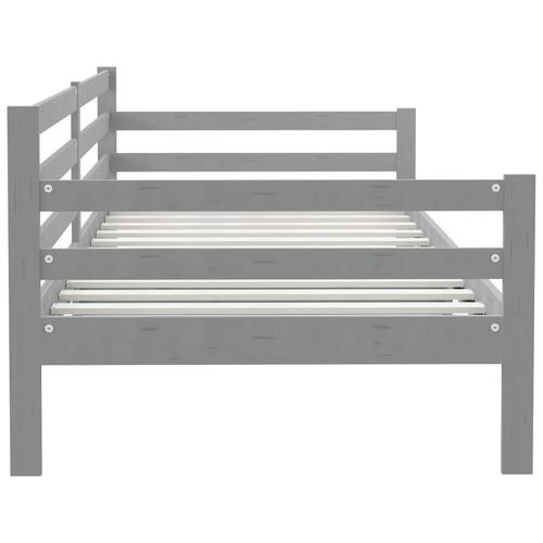 Daybed 90x200 cm massivt fyrretræ grå