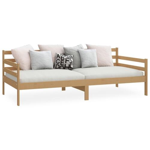Daybed 90x200 cm massivt fyrretræ gyldenbrun