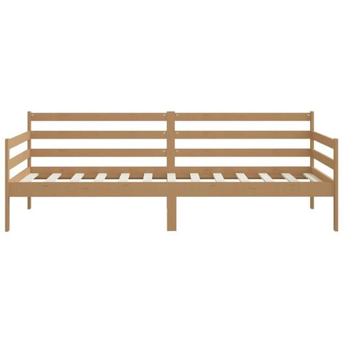Daybed 90x200 cm massivt fyrretræ gyldenbrun