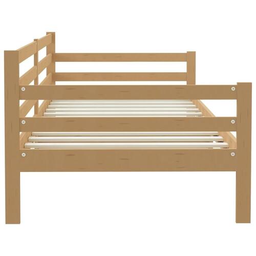 Daybed 90x200 cm massivt fyrretræ gyldenbrun