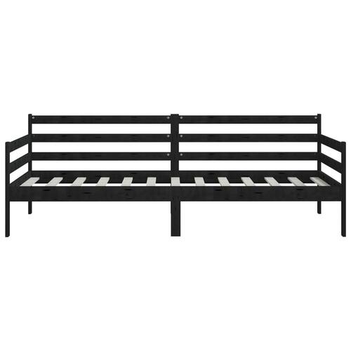 Daybed 90x200 cm massivt fyrretræ sort