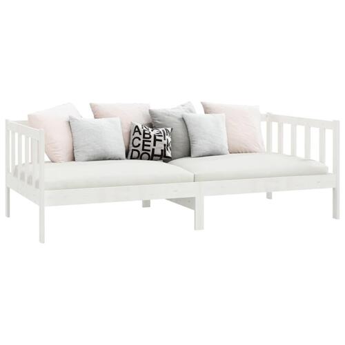 Daybed 90x200 cm massivt fyrretræ hvid