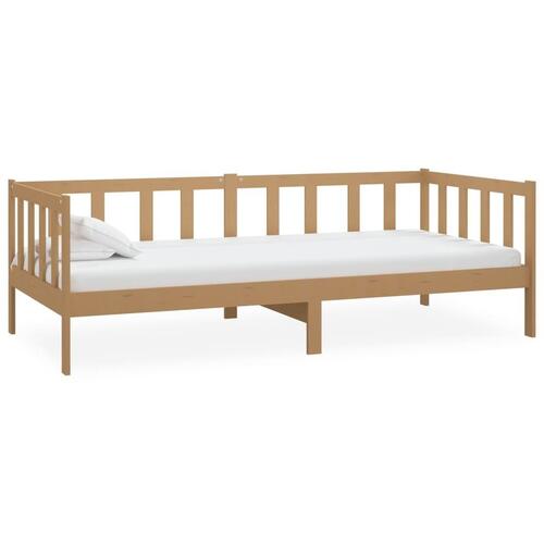 Daybed 90x200 cm massivt fyrretræ gyldenbrun