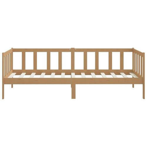 Daybed 90x200 cm massivt fyrretræ gyldenbrun