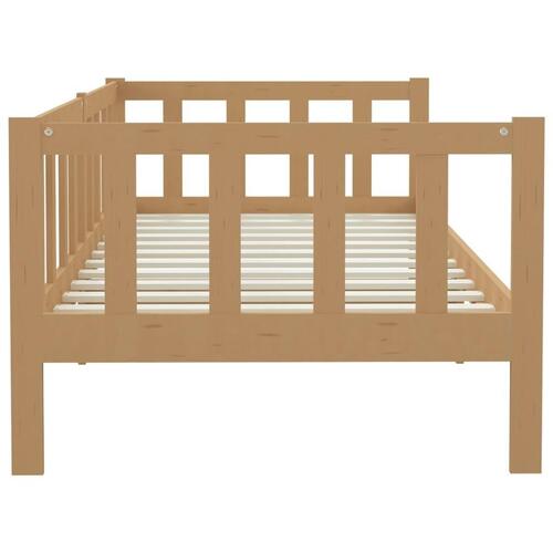 Daybed 90x200 cm massivt fyrretræ gyldenbrun