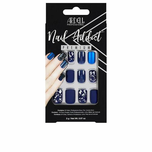 Falske negle Ardell Nail Addict Matte Blue (24 stk)